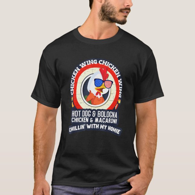 T-shirt Aile de poulet cuite Aile de poulet Aile de chien  (Devant)