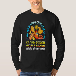 T-shirt Aile de poulet cuite Aile de poulet Aile de chien