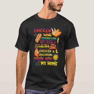 T-shirt Aile de poulet cuite Aile de poulet Aile de chien
