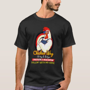 T-shirt Aile De Poulet Cuite Aile De Poulet Chaud Chien Et