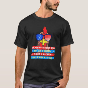 T-shirt Aile de poulet cuite Hot Dog et Bolog