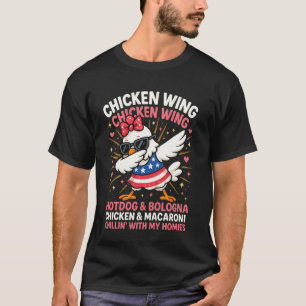 T-shirt Aile de poulet Dabbing Hot Dog et Balo