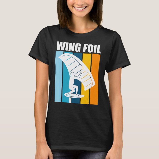 T-shirt Aile Foil Retro Wing Surf Wing Foil (Devant)