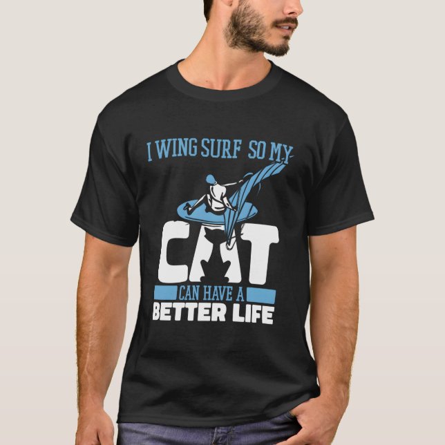 T-shirt Aile Surfer Chat Foil Aile Surf (Devant)
