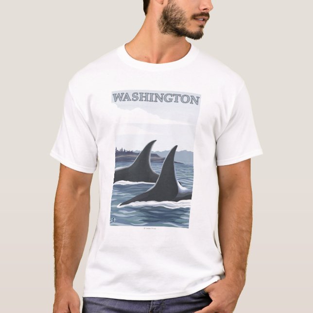T-shirt Ailerons de WashingtonOrca (Devant)