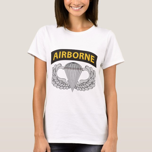 T-shirt Ailes aéroportées de saut avec l'étiquette (Devant)