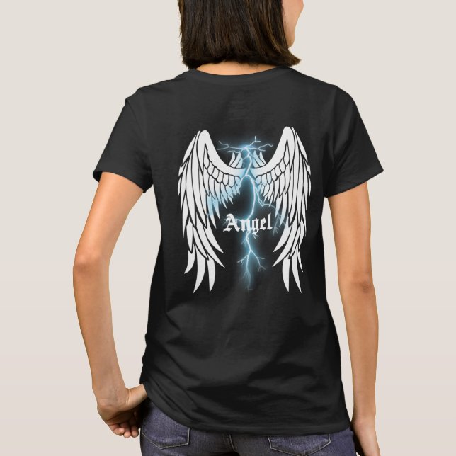 T-shirt Ailes Angel Avec Boulon Éclair (Dos)