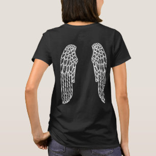 T-shirt ailes Angel blanc illustration imaginaire art