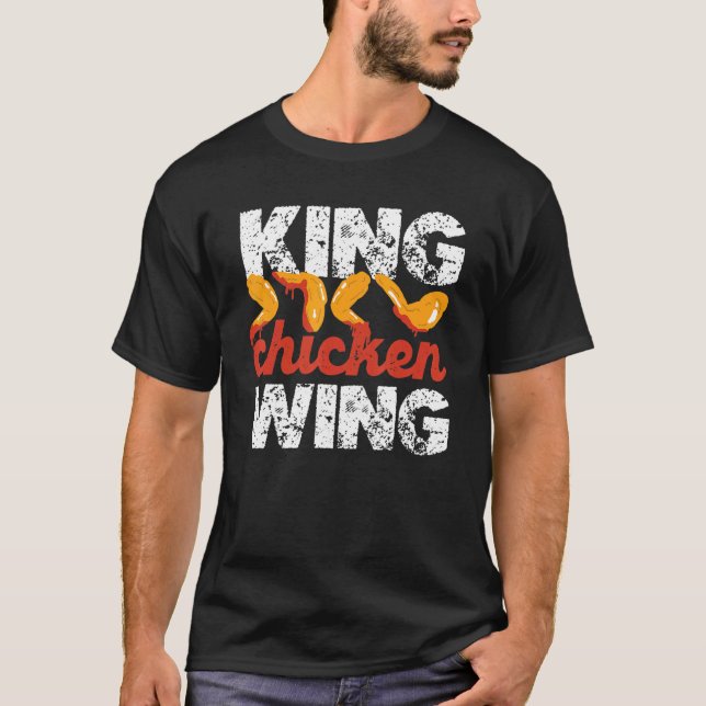T-shirt Ailes chaudes de poulets de roi Ailes de buffles A (Devant)