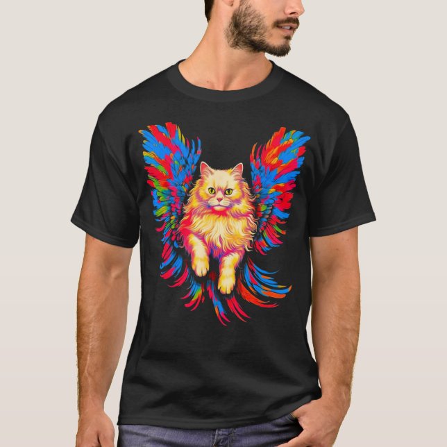 T-shirt Ailes d'ange de chat persan (Devant)