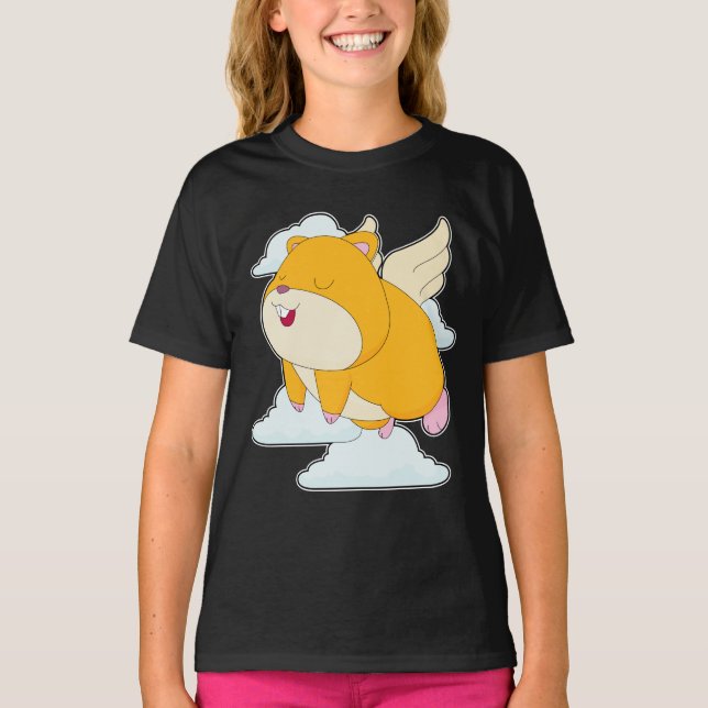 T-shirt Ailes d'ange de hamster Nuages (Devant)