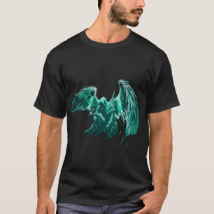 T-shirt Ailes d'ange sombre Lumière verte esthétique gothi