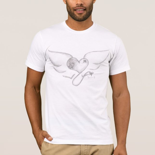 T-shirt ailes de coeur (Devant)