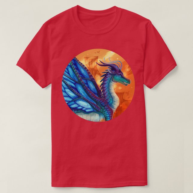 T-shirt Ailes de feu bleu (Design devant)