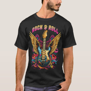 T-shirt Ailes de guitare Rock n Roll