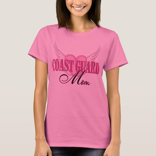 T-shirt Ailes de maman de la garde côtière (Devant)