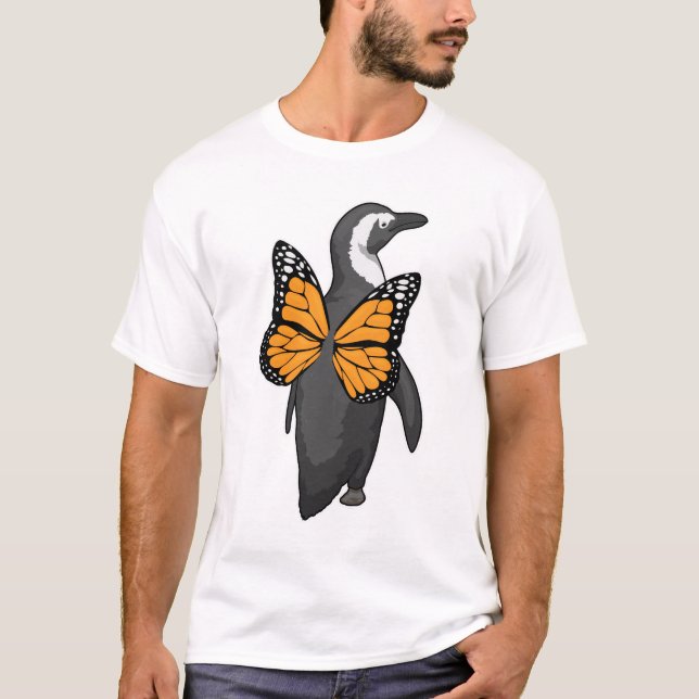 T-shirt Ailes de papillon pingouin (Devant)