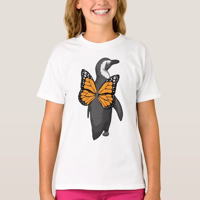 T-shirt Ailes de papillon pingouin (Devant)