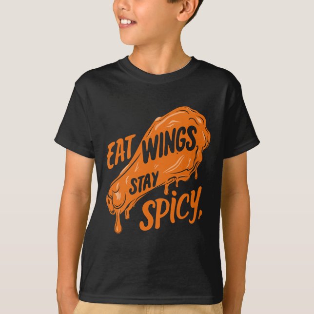 T-shirt Ailes de poulet Aile Chaud Poulet cuit Restauratio (Devant)
