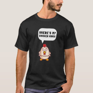 T-shirt Ailes de poulet Poulet frit et nuggets de poulet B
