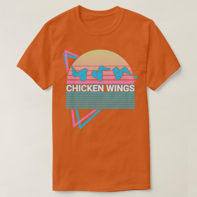 T-shirt Ailes de poulet rétro (Design devant)