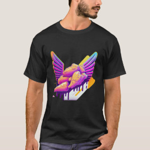 T-shirt Ailes de Poulet Synthwave 80s Rétroaesthetic