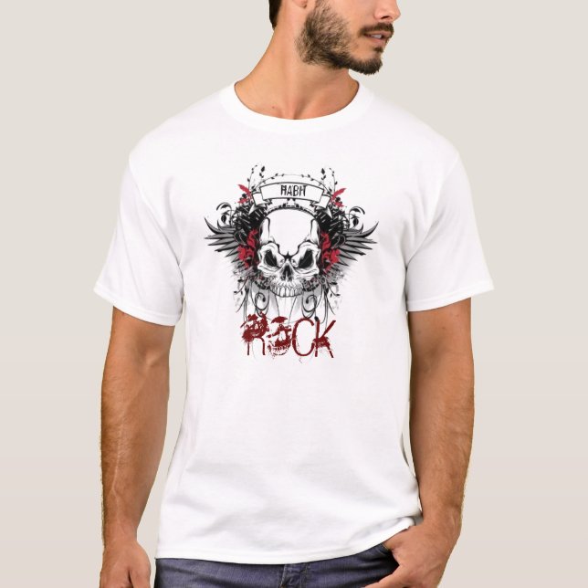 T-shirt Ailes de roche de crâne (Devant)