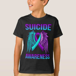 T-shirt Ailes de sensibilisation au suicide mignon Bon sou