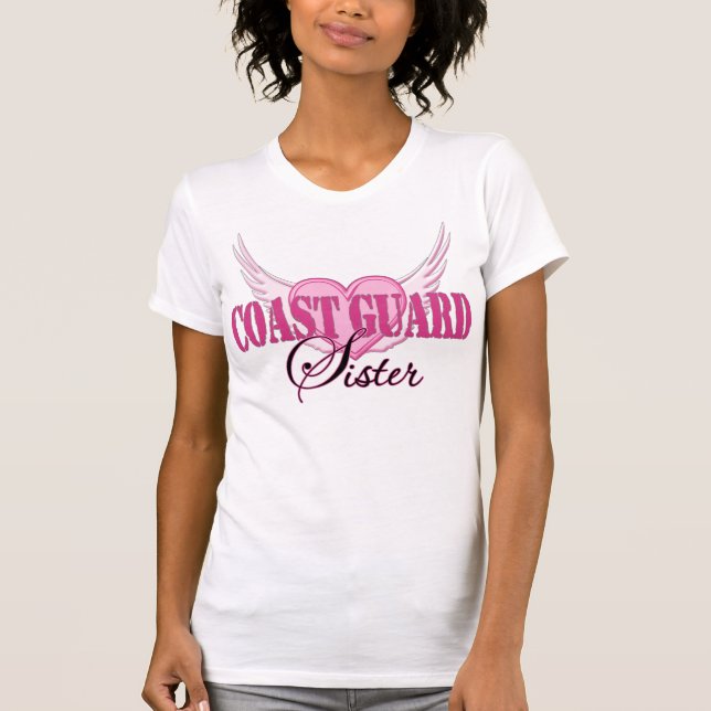 T-shirt Ailes de soeur de la garde côtière (Devant)