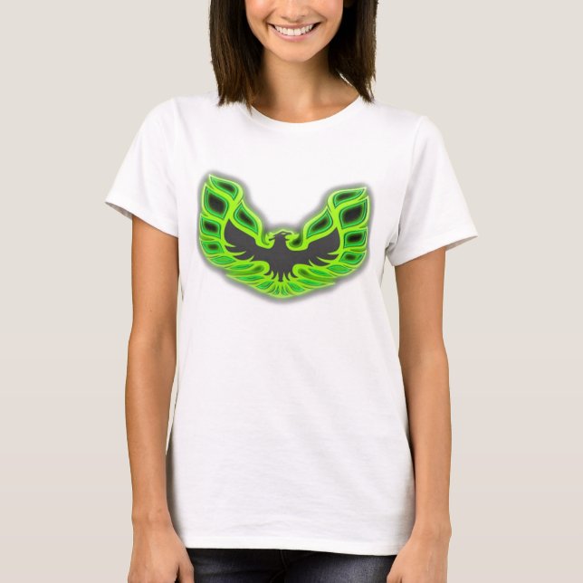 T-shirt Ailes d'oiseaux verts (Devant)