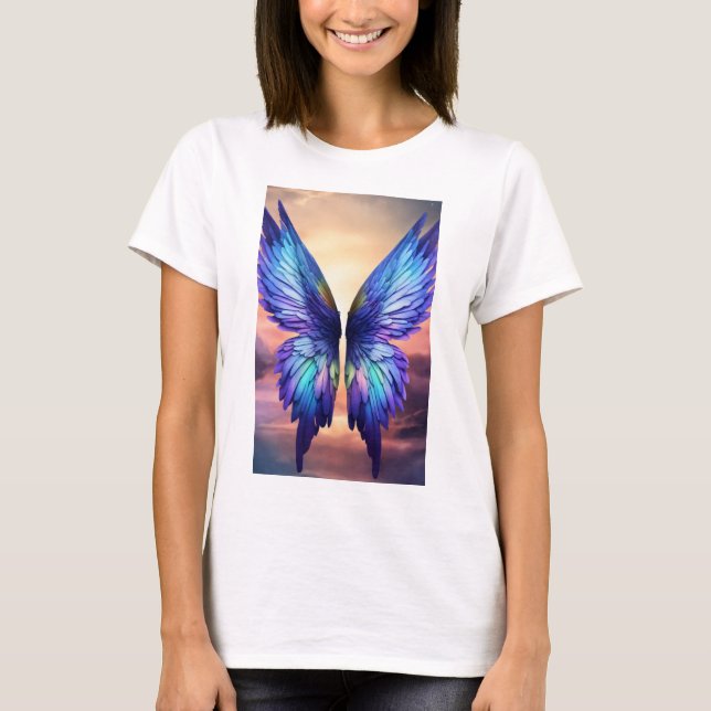T-shirt Ailes Ethérées : Élégance papillon Abstraite (Devant)