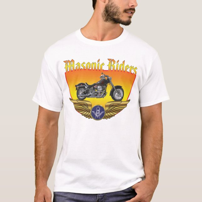 T-shirt Ailes maçonniques de cyclistes (Devant)