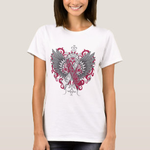 T-shirt Ailes principales de cool de Cancer de cou