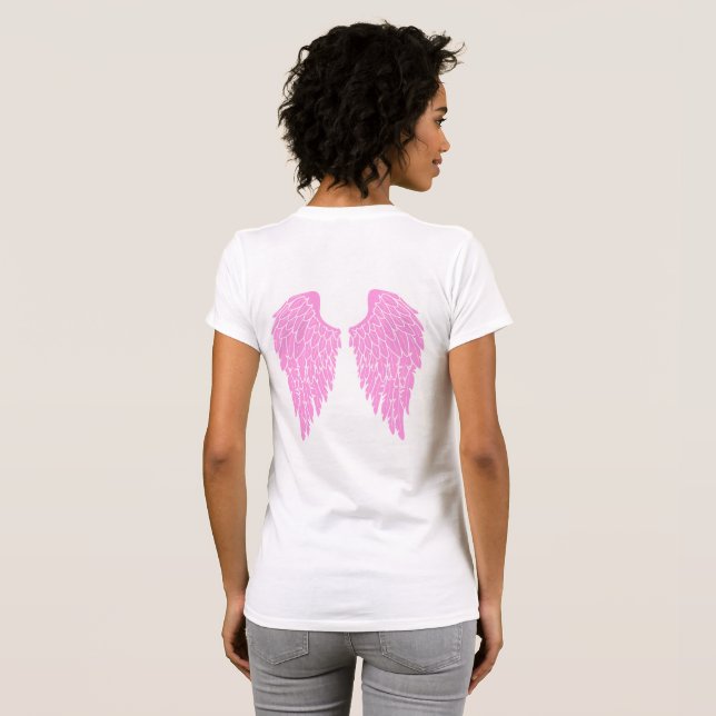 T-shirt Ailes roses chaudes (Dos entier)