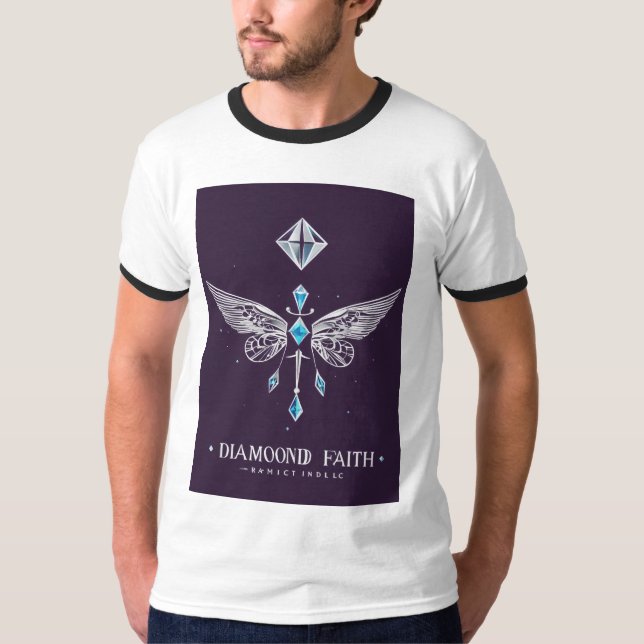 T-shirt ailes stylisées daimond avec paire élégante (Devant)