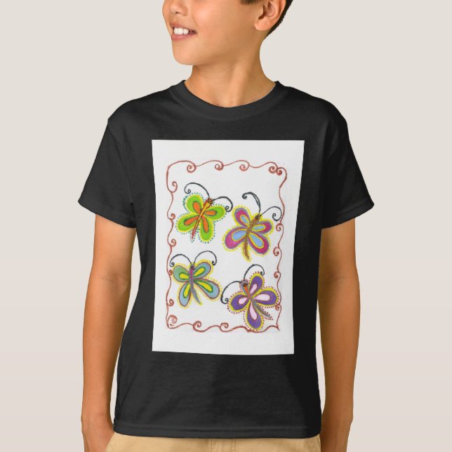 T-shirt Ailes Whimsical : Belle conception à thème papillo (Devant)