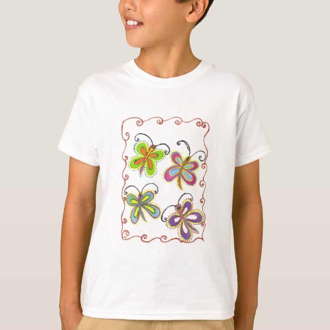 T-shirt Ailes Whimsical : Belle conception à thème papillo (Devant)