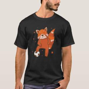 T-shirt Ailuridae jouant au football ours chat bambou