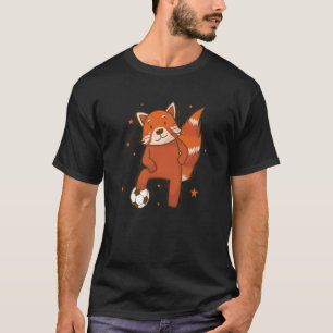 T-shirt Ailuridae jouant au football ours chat bambou