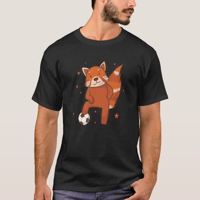 T-shirt Ailuridae playing Soccer Bear Cat Bamboo (Devant)