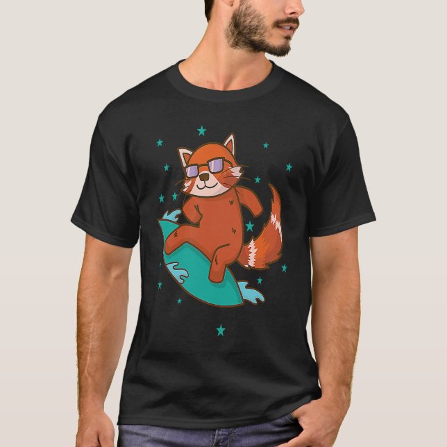 T-shirt Ailuridae surf Bear Cat moindre Panda (Devant)