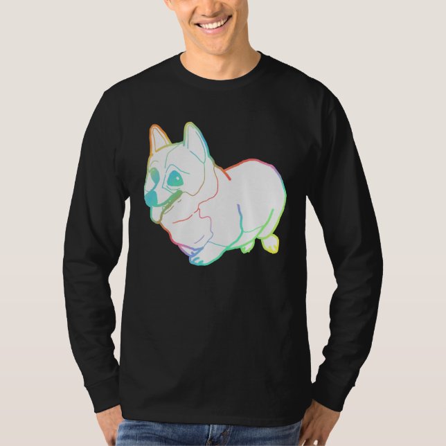 T-shirt Aimant de corgi gras holographique (Devant)
