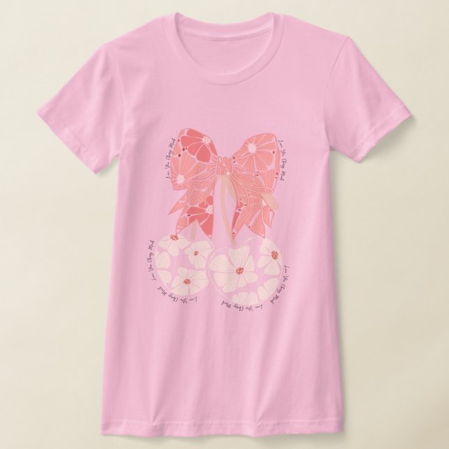 T-shirt Aime beaucoup les cerises fruit amusant (Poser)