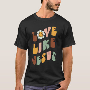 T-shirt Aime Comme Jésus Positif Catholique Prépa Rétro Ch
