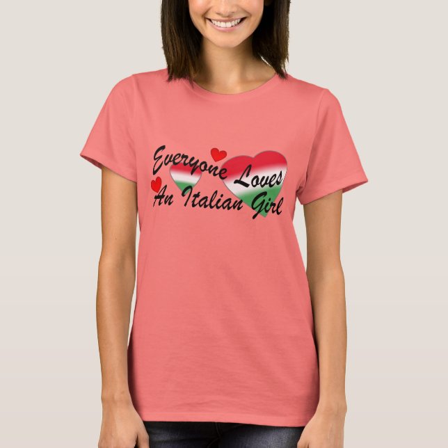 T-shirt Aime Italienne fille I (Devant)