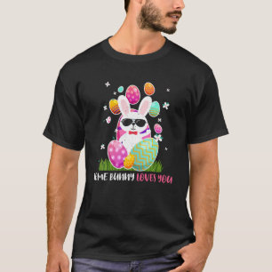 T-shirt Aime Kawaii Cute Bunny Egg Joyeux dimanche de Pâqu