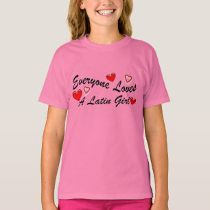 T-shirt Aime la fille latine