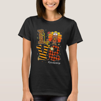 T-shirt Aime la vie d'infirmière scolaire en automne infir