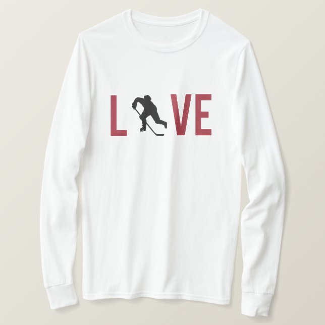 T-shirt Aime le hockey (Design devant)