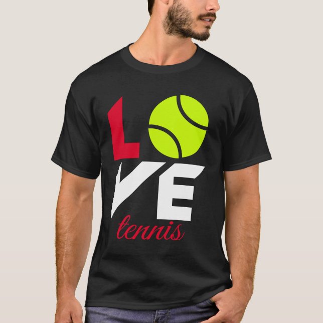 T-shirt Aime le tennis (Devant)